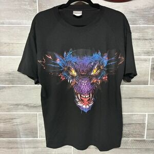 Y2K men's Black & purple dragon tee